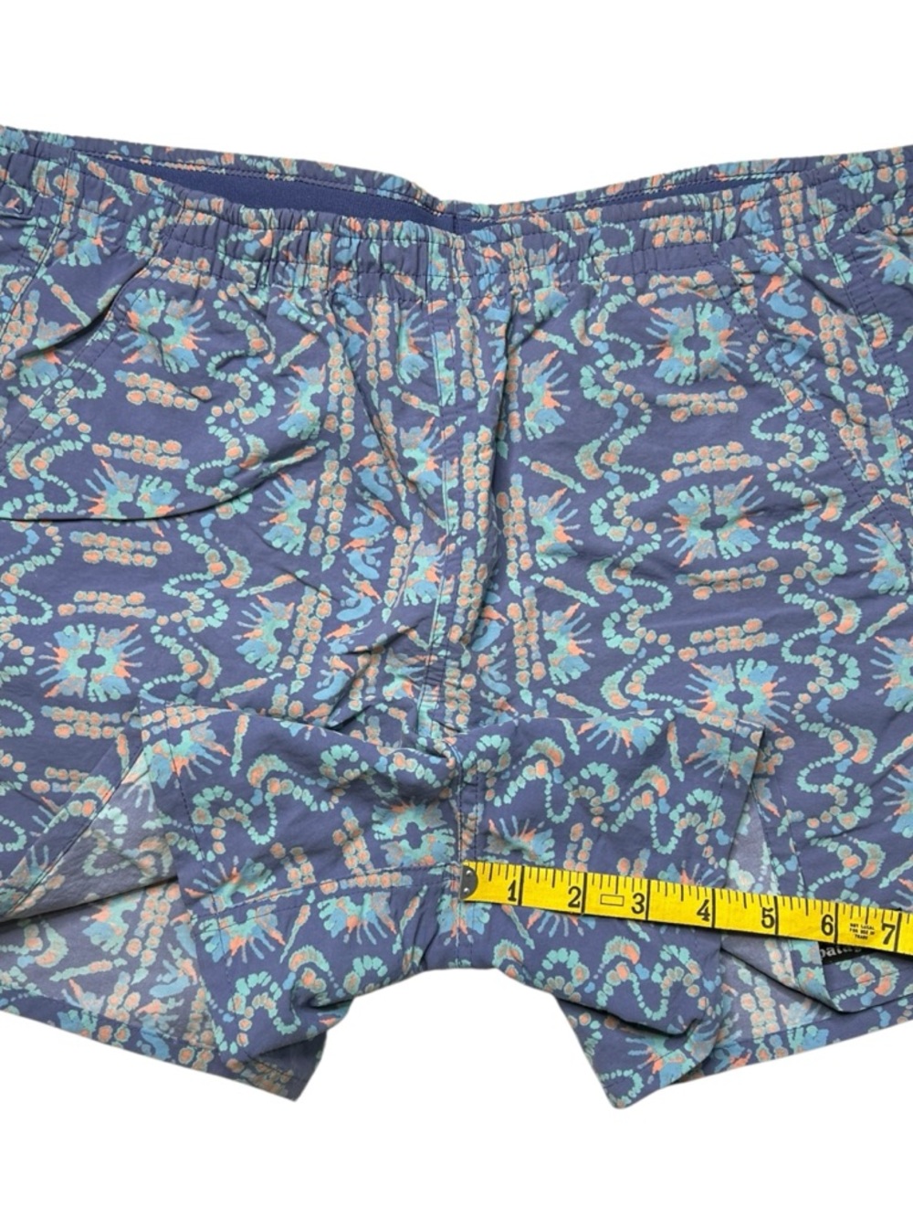 Patagonia Baggies Shorts 5" Current Blue Tropical Print Medium - Picture 11 of 11